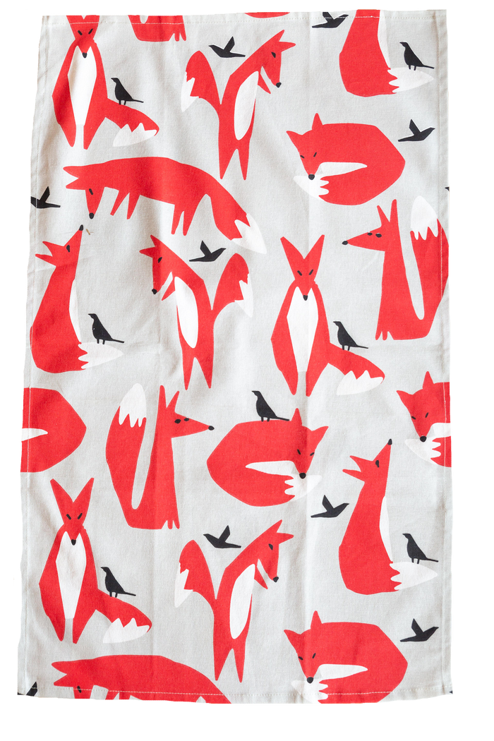 Foxes Tea Towel - Allgifts Australia
