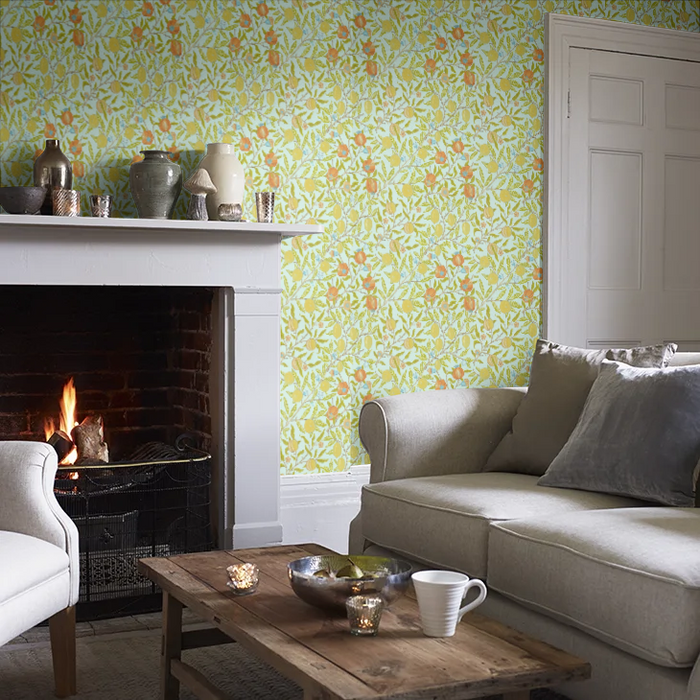 Fruit Wallpaper by William Morris - Sky