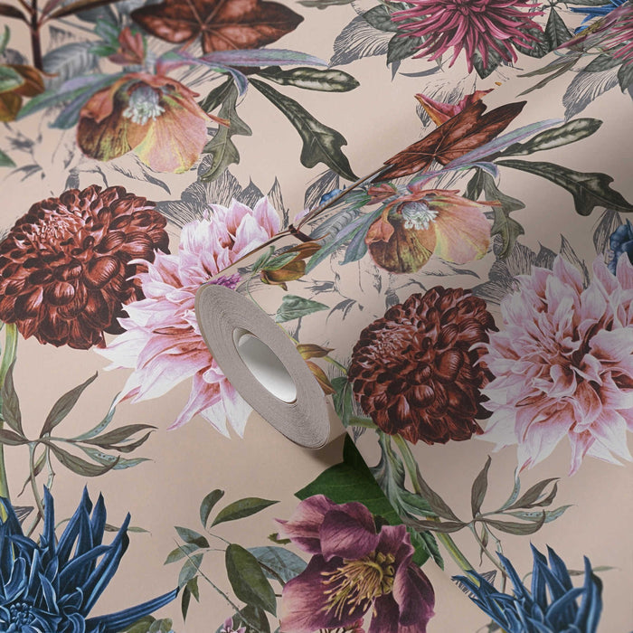 Garden Bouquet - Floral Wallpaper - Pink