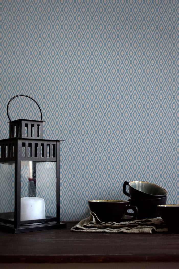 Gasoga Wallpaper - Grey/Blue - Discontinuing - 40 left