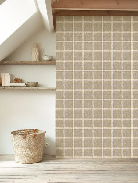 Gentle Thread Wallpaper - Noisette