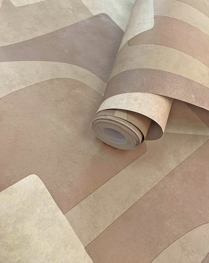 Roll of Geo Linnet Geometric neutral wallpaper