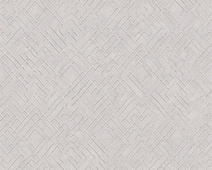 Geo Parquet Wallpaper (Metropolitan Stories 3 Collection) - Grey