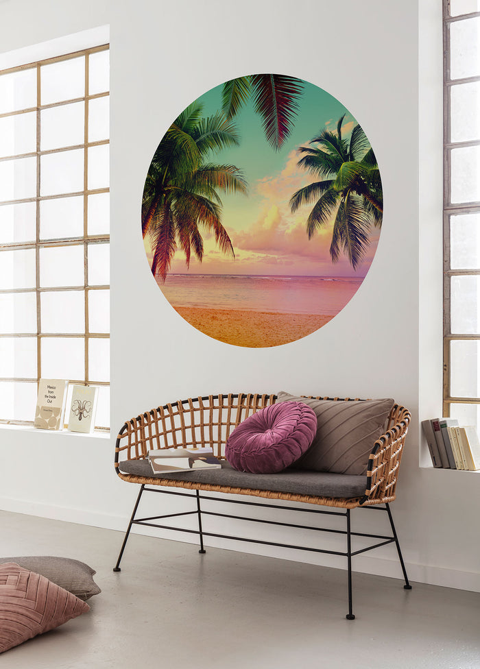 Getaway - Circular Mural - Self Adhesive
