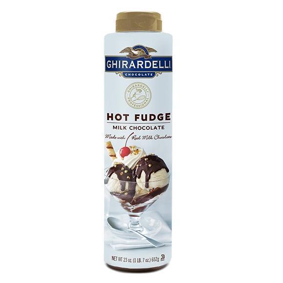 Ghirardelli Milk Chocolate Hot Fudge (23 oz)-Sauces-Ghirardelli-Restaurant Supply Drop