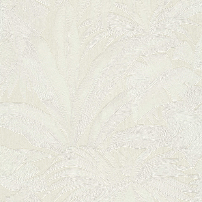 Versace Giungla Palm Leaves Wallpaper - Cream/Silver