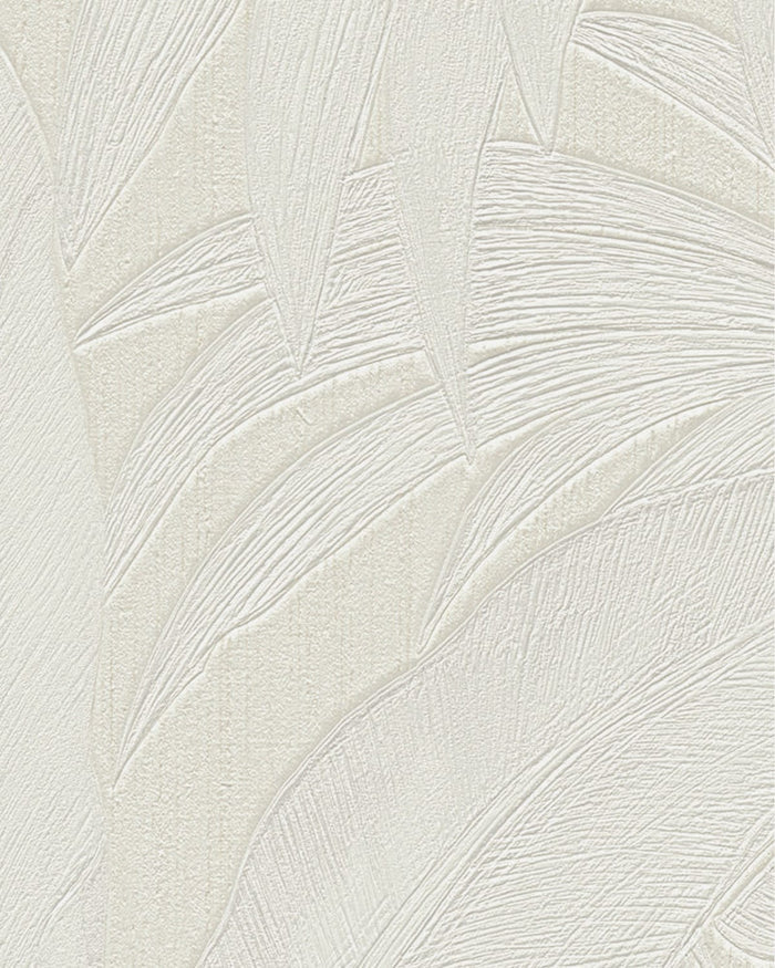 Versace Giungla Palm Leaves Wallpaper - Cream/Silver