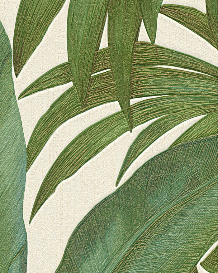 Versace Giungla Palm Leaves Wallpaper - Green/Beige