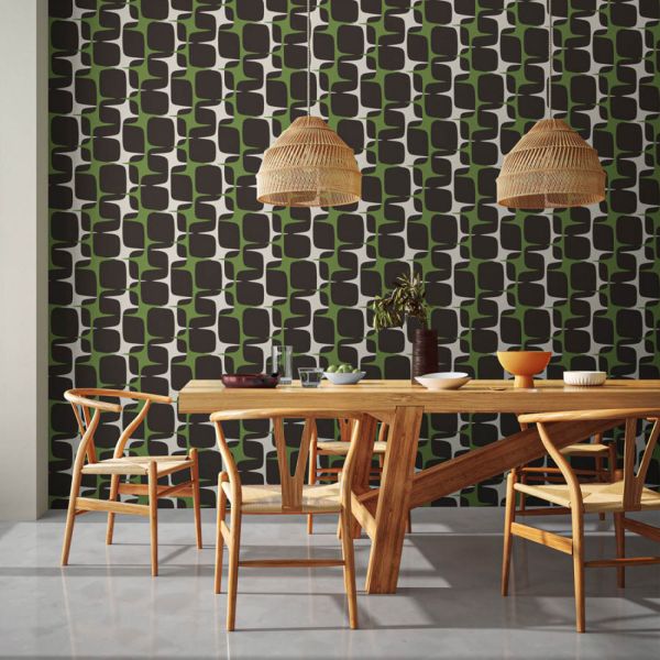 Going Lohko Wallpaper -  Juniper / Liquorice