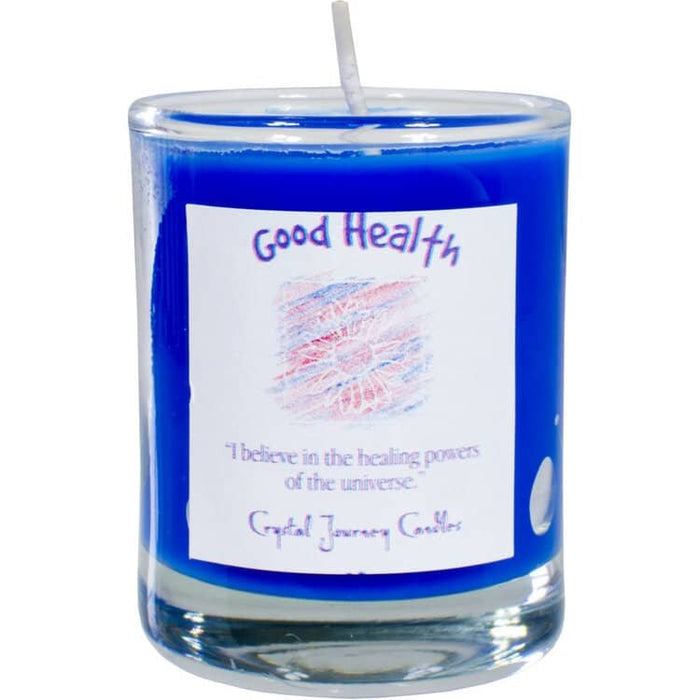 Good Health Magic Ritual Votive Candle—lightly scented, intention-infused for healing, vitality, and energy wellness.