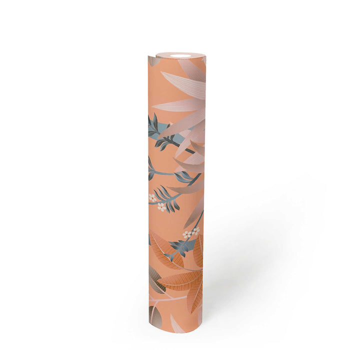 Graphic Palms Wallpaper - Orange