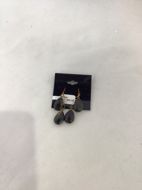 Green/Gold Tiger's Eye Earrings