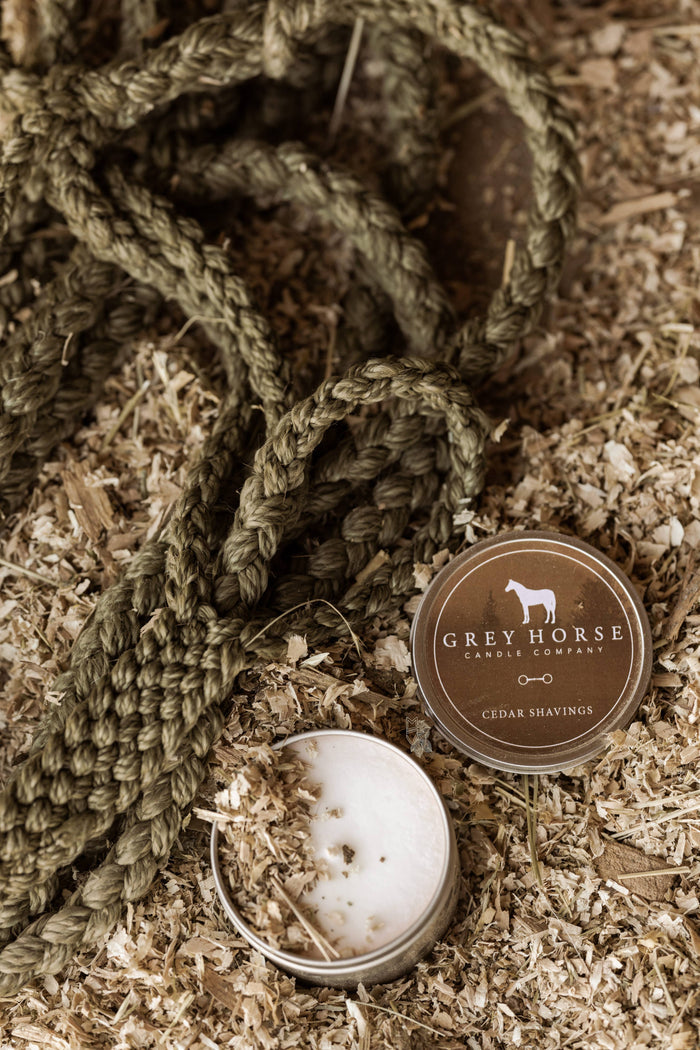 Grey Horse Candle Company - Soy Candle Tins: High End Saddle