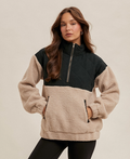 Half Zip Fuzzy Pullover