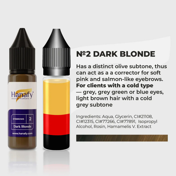 Hanafy - Brow Pigment - N2 Dark Blonde, 15ml