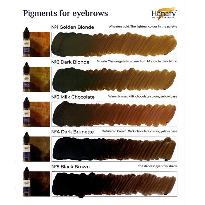 Hanafy - Brow Pigment - N2 Dark Blonde, 15ml