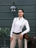 Hannah Childs Constance Heart Horse Women's Long Sleeve Show Shirt