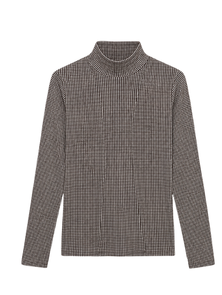 Hannah Childs Farrah Gingham Turtleneck Training Top