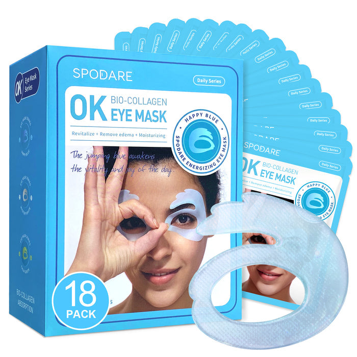 Happy Blue Ok Eye Mask 18 Pairs
