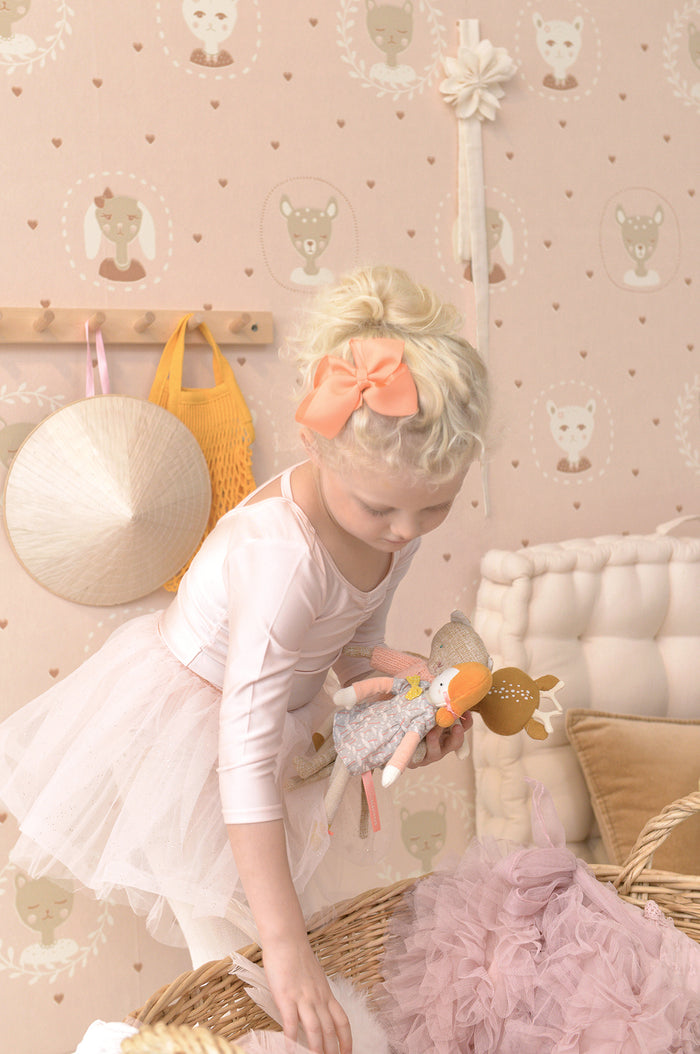 Hearts Wallpaper - Dusty Pink