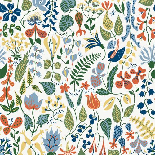 Herbarium Wallpaper  - White