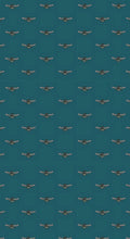 Hewson Bee Wallpaper - Customisable - Blue Aqua
