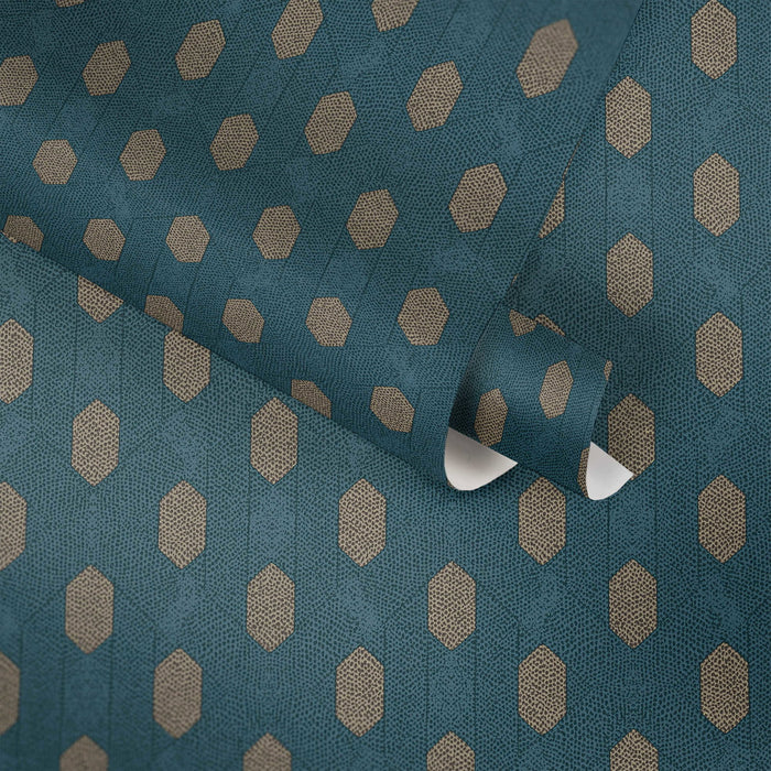 Hex Glamour Wallpaper - Aqua
