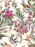 Hibiscus Haven – Crane & Bloom Wallpaper - Beige