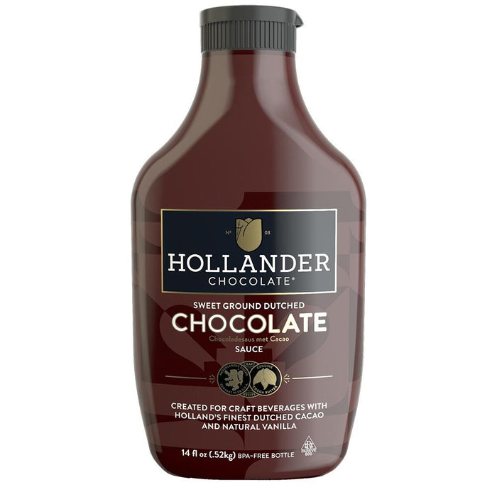 Hollander Sweet Ground Dutched Chocolate Sauce (14 fl oz)-Sauces-Hollander-Restaurant Supply Drop