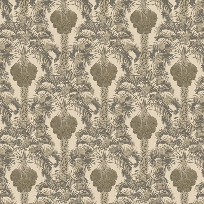 Hollywood Palm Wallpaper by Cole & Son - Silver/Charcoal