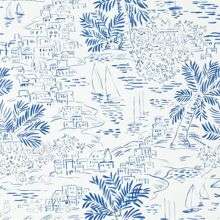 Homeport Novelty Wallpaper (Indent) - Ralph Lauren - Marine