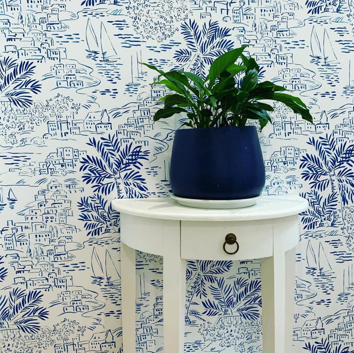 Homeport Novelty Wallpaper (Indent) - Ralph Lauren - Marine