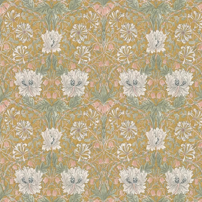 Honeysuckle and Tulip Wallpaper - Gold