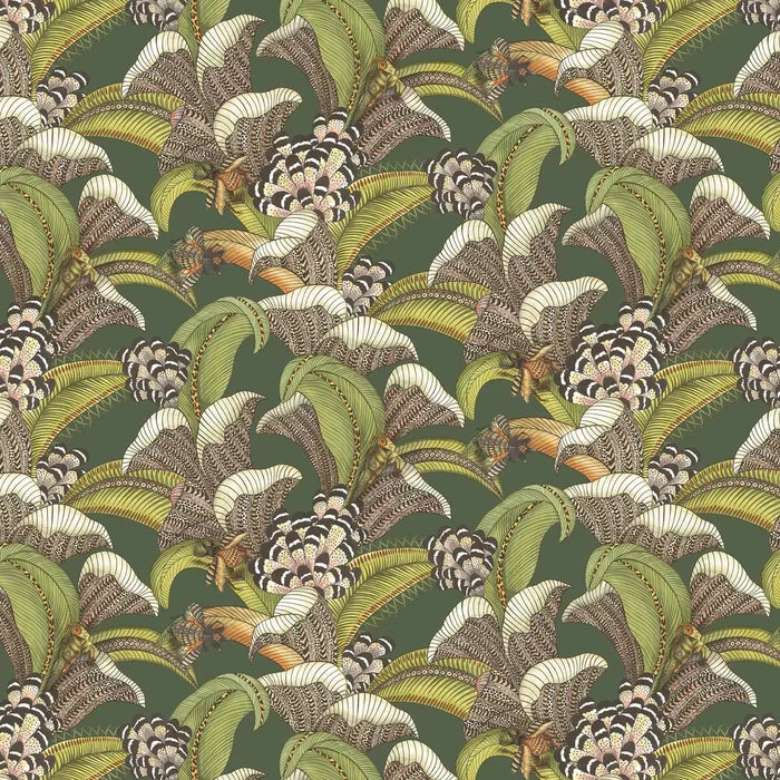 Hoope Wallpaper - Spring Green on Forest