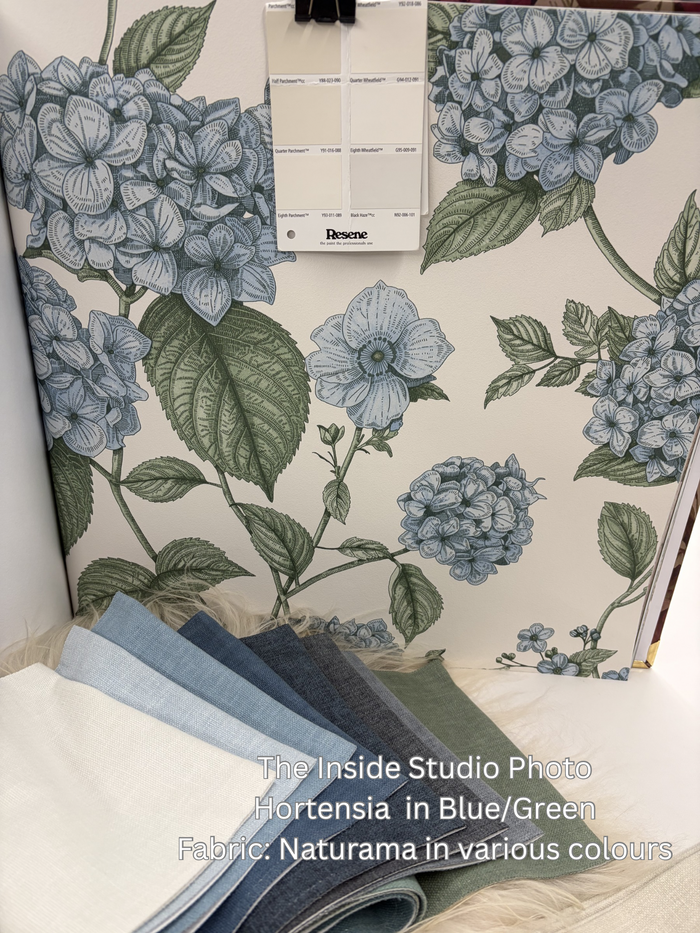 Hortensia – Hydrangea Wallpaper – Blue/Green