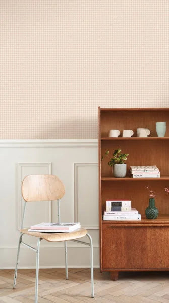 Houndstooth Wallpaper - Rose Poudre