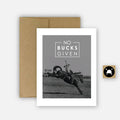 Hunt Seat Paper Co. - No Bucks - Bronc Equestrian Horse Greeting Card