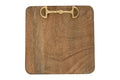 Huntley Equestrian Wooden Square Tray with Gold Bit