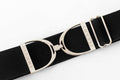 Huston x Ellany - Black - 2" Silver Stirrup Elastic Belt