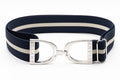 Huston x Ellany - Blueberries & Cream - 1.5" Silver Stirrup Elastic Belt