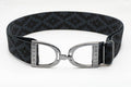 Huston x Ellany - Charcoal Polo - 1.5" Gunmetal Stirrup Elastic Belt