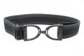 Huston x Ellany - Charcoal Stripes - 1.5" Black Stirrup Elastic Belt
