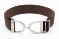 Huston x Ellany - Chocolate - 1.5" Silver Stirrup Elastic Belt