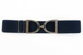 Huston x Ellany - Navy - 1.5" Gunmetal Stirrup Elastic Belt