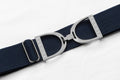Huston x Ellany - Navy - 1.5" Silver Stirrup Elastic Belt