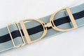 Huston x Ellany - Sage Stripes - 2" Gold Stirrup Elastic Belt