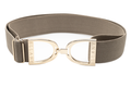 Huston x Ellany - Taupe - 1.5" Gold Stirrup Elastic Belt