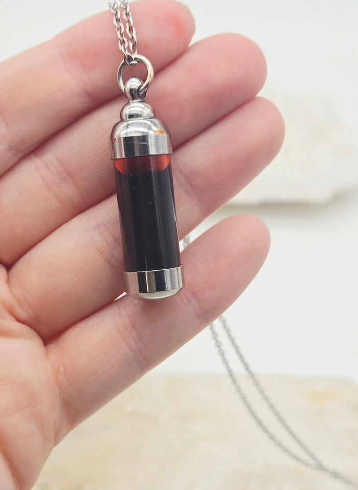 Imitation Blood Vial Necklace