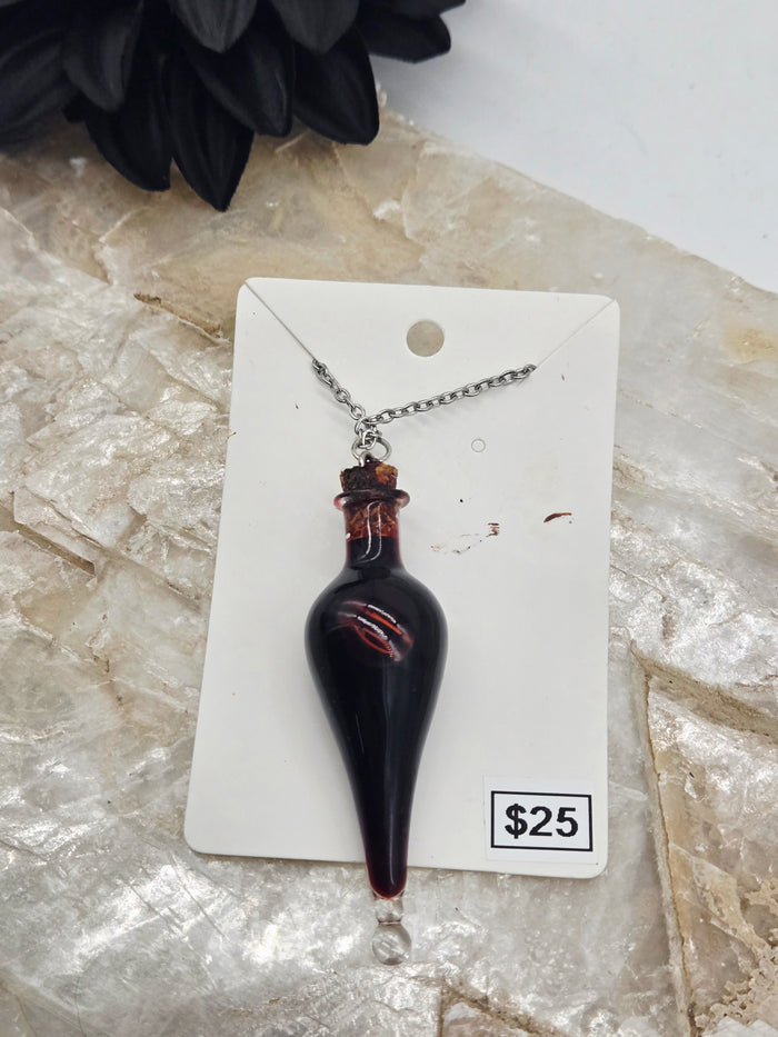 Imitation Blood Vial Necklace