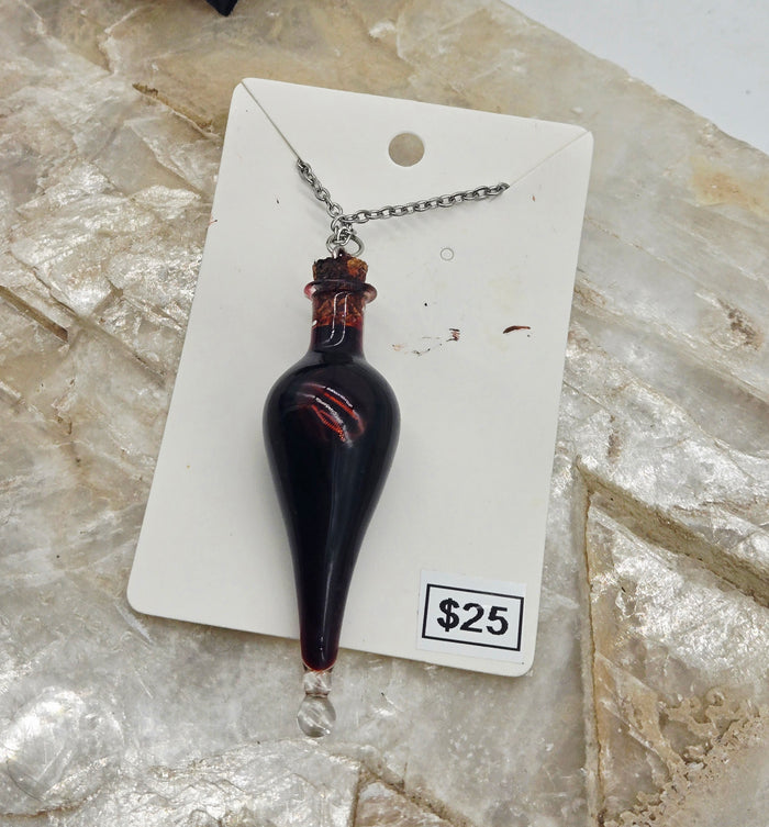 Imitation Blood Vial Necklace